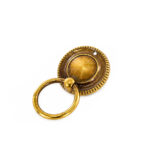 French Gold Brass Round Ring Handle – 40mm - Image 2
