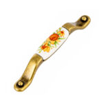 Vintage Floral Porcelain Handle Bronze 128mm - Image 2