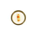 Vintage Floral Porcelain Knob Bronze 27×35mm