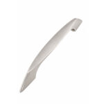 Modern Curved Furniture Handle Satin Nickel 160mm - Image 2