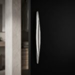 Modern Curved Furniture Handle Satin Nickel 128mm - Image 3