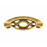 Florence Oval Ribbon Wave Antique Fix Handle – 64mm