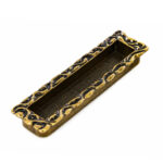 Florence Botanical Border Antique Sliding Handle - 128mm - Image 2