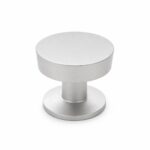 Modern Round Furniture Knob Matt Aluminium 25mm