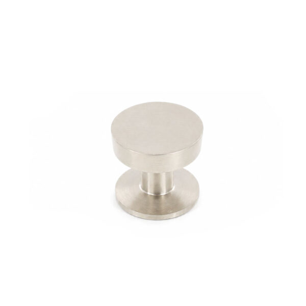 Solid Round Furniture Knob Satin Nickel 25mm