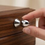 Modern Oval Furniture Knob Polished Chrome 14mm - Image 3