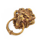 French Gold Brass Lion Head Ring Handle – 41 × 59mm - Image 2