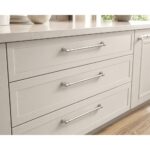 Modern Round Bar Handle Satin Nickel 160mm - Image 3