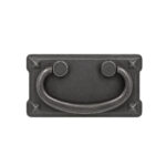 Rectangular Plate Drop Handle Gunmetal Grey 95 × 52mm