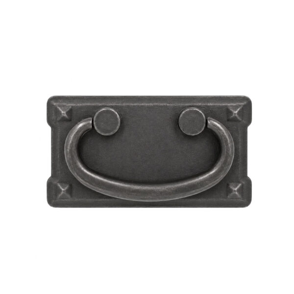 Rectangular Plate Drop Handle Gunmetal Grey 95 × 52mm