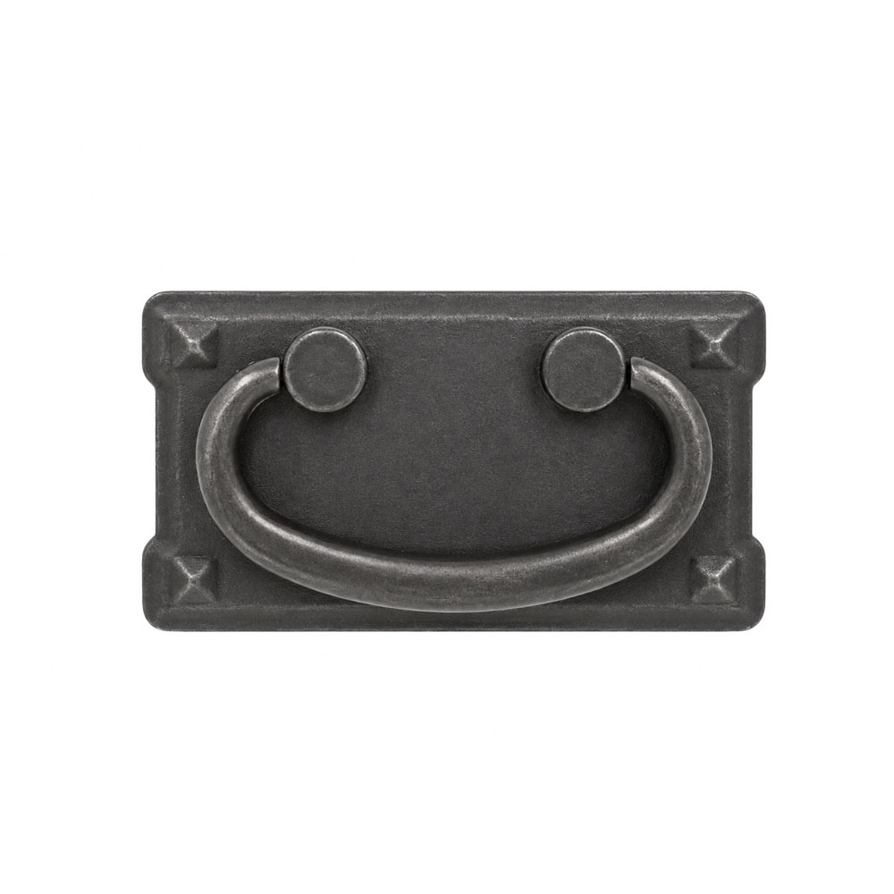 ITS-317-1 Rectangular Plate Drop Handle Gunmetal Grey 95 × 52mm - Image 1