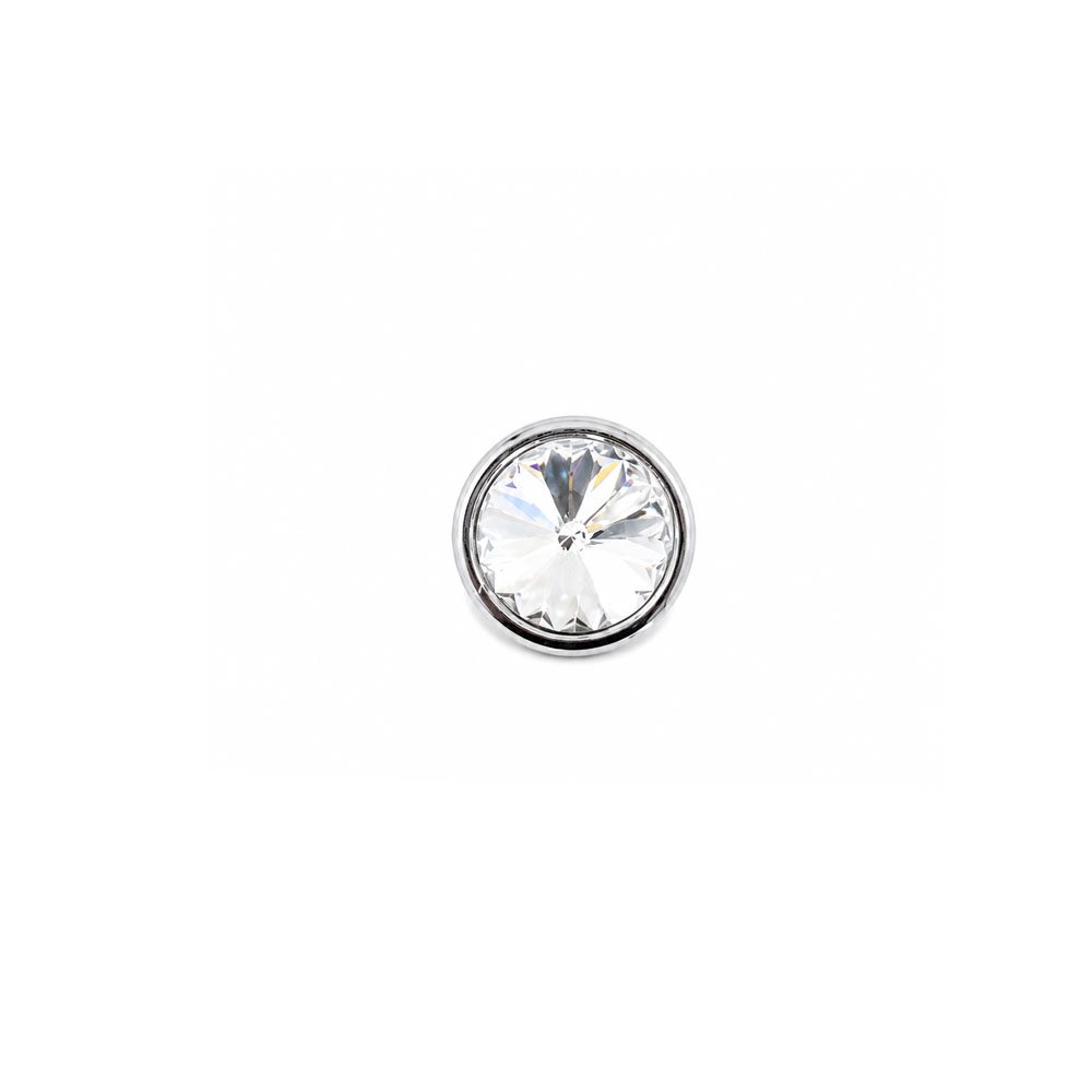ITS-321-1 Elegant Crystal Furniture Knob Polished Chrome 17mm - Image 1