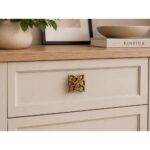Classic Leaf Pattern Knob Antique Bronze 34 × 34mm - Image 3