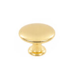 Round Gold Plated Furniture Knob – 35mm