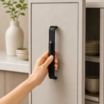 Fix Handle In Porcelain 128mm Varnished Black Matt - Image 3