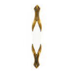 Fix Handle In Porcelain 128mm Ant.gold