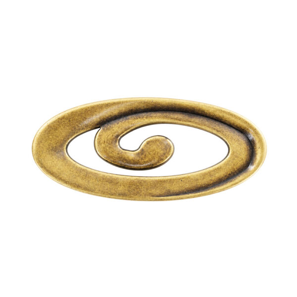 Elegant Spiral Oval Handle Florence Antique 64mm