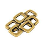 Modern Linked Square Handle Florence Antique 32mm - Image 2