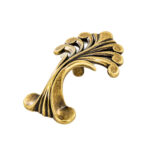 Modern Leaf Scroll Knob Florence Antique 32x94mm - Image 2