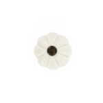 Vintage White Porcelain Knob Bronze 31mm