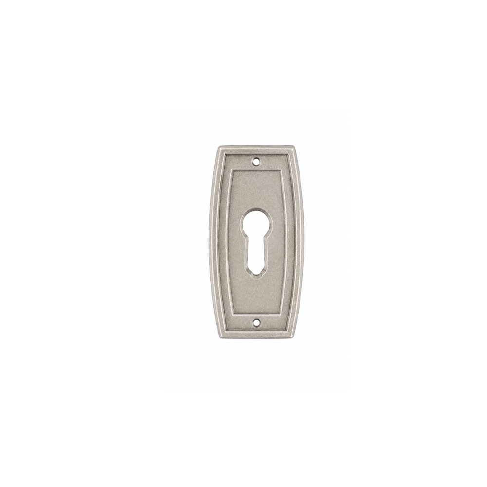 ITS-568-1 Satin Keyhole Escutcheon Florence Antique 25x49mm - Image 1