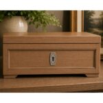 Satin Keyhole Escutcheon Florence Antique 25x49mm - Image 3