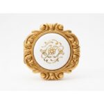 Classic Porcelain Gold Knob – 45mm