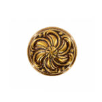 French Gold Floral Brass Knob – 25mm