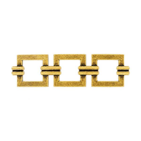 Decorative Square Link Handle Florence Antique 128mm