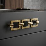 Decorative Square Link Handle Florence Antique 128mm - Image 3