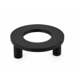 Round Handle Matt Black 40mm - Image 2