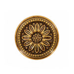French Gold Floral Brass Knob – 30mm