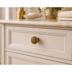French Gold Floral Brass Knob – 30mm - Image 3