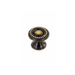 Classic Beaded Style Knob Bronze Polish 24mm - Image 2