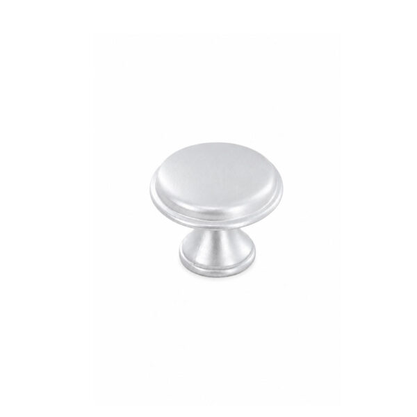 Modern Round Furniture Knob Matt Aluminium 30mm