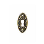 Oval Keyhole Escutcheon Shaded Bronze 20mm