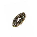 Oval Keyhole Escutcheon Shaded Bronze 20mm - Image 2