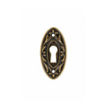 Oval Keyhole Escutcheon Polished Bronze 20mm