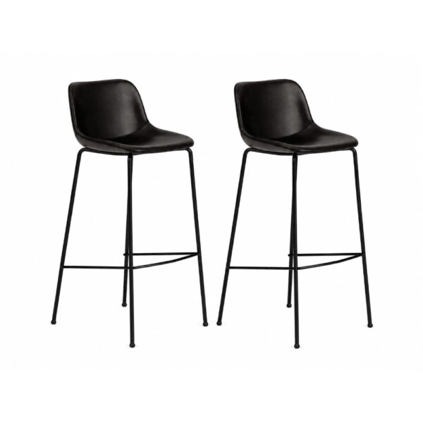 Modern Bar Stool Set Of 2 – Black