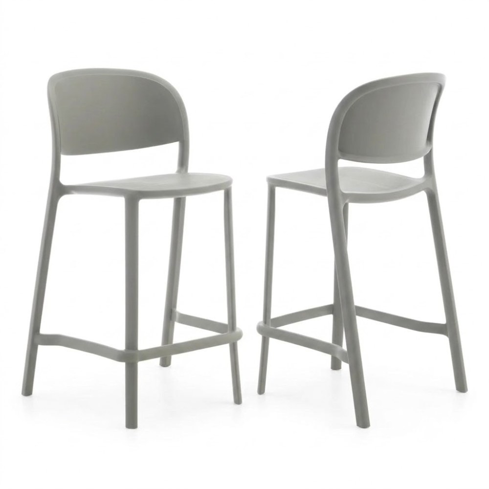 OSM-2260-9 Modern Bar Stool Chair Set Of 2 – White - Image 1