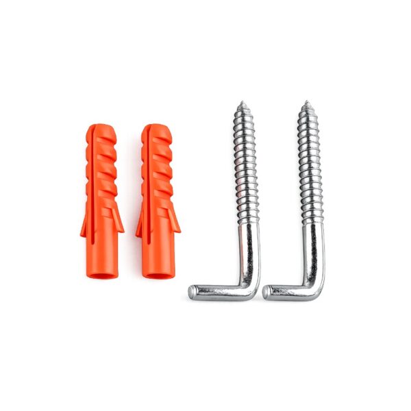 L-Type Wall Mount Fixing Screw Set with Plastic Wall Plugs
