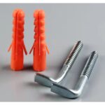 L-Type Wall Mount Fixing Screw Set with Plastic Wall Plugs - Image 3