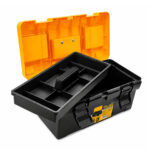 Heavy Duty Plastic Tool Box with Removable Organizer Tray