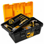 Heavy Duty Plastic Tool Box with Removable Organizer Tray - Image 2