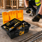 Heavy Duty Plastic Tool Box with Removable Organizer Tray - Image 3