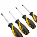 4-Piece Professional Screwdriver Set – Flat & Phillips