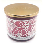 3 Wicks Rose Water & Ivy Candle Bath And Body Works - Image 2