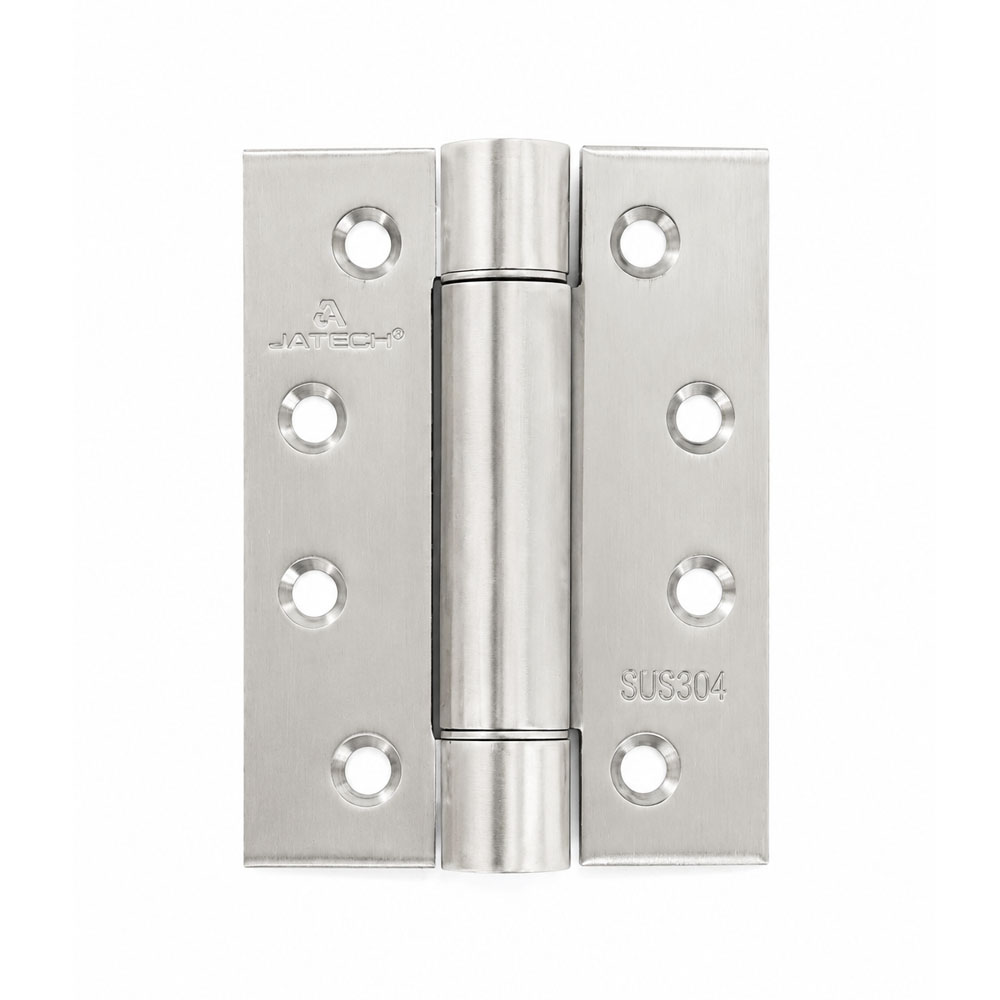 JTC-511-1 Single Action Spring Hinge Satin Polish 4"x3"x3mm - Image 1