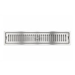 Linear Shower Drain With Anti-Odor Valve Capsule Pattern Grate SS 10 x 50cm