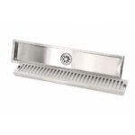 Linear Shower Drain With Anti-Odor Valve Capsule Pattern Grate SS 10 x 50cm - Image 2